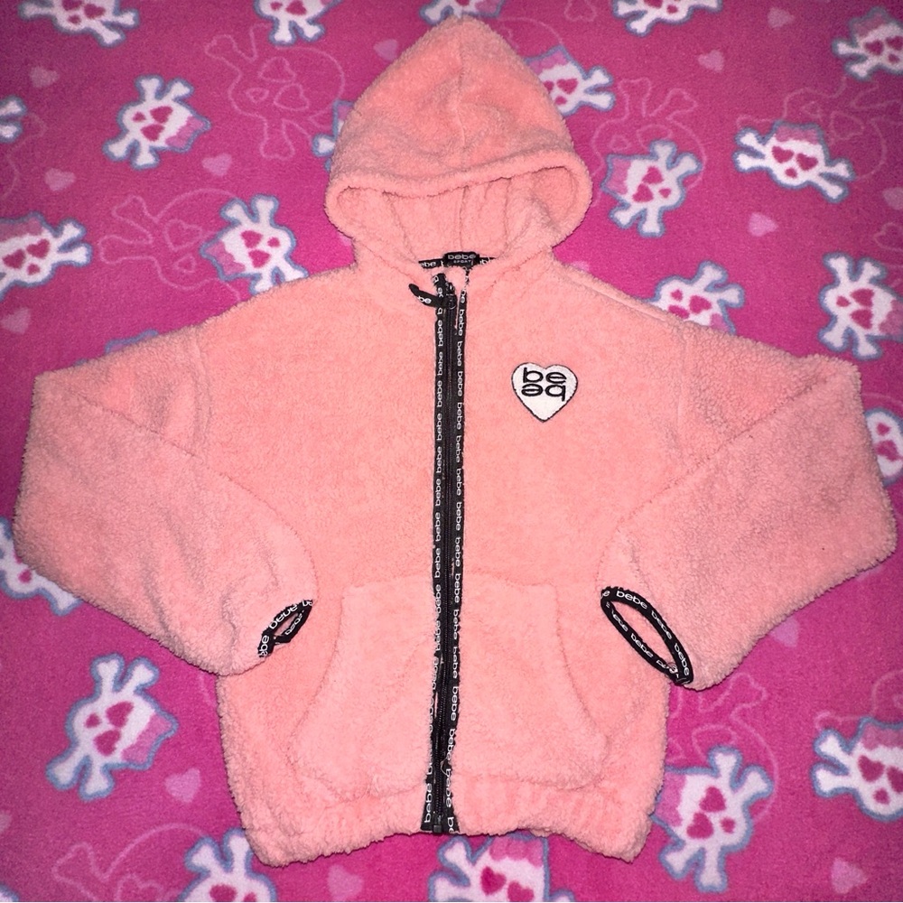 bebe fleece zip jacket